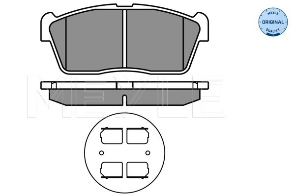 Brake Pad Set, disc brake MEYLE-ORIGINAL: True to OE. 025 235 0715