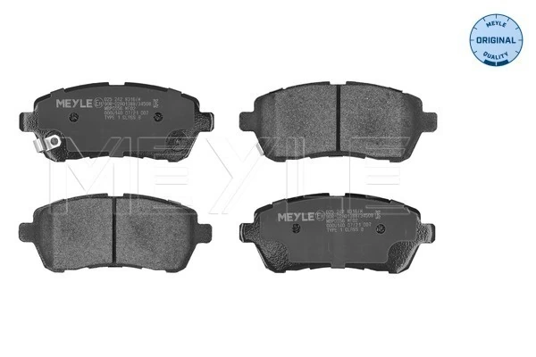 Brake Pad Set, disc brake MEYLE-ORIGINAL: True to OE. 025 242 8316/W