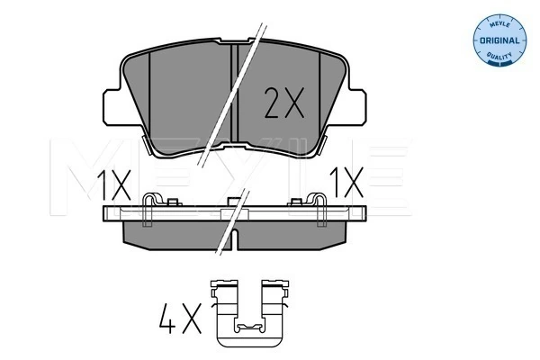 MEYLE 025 253 3715/W Brake Pad Set, disc brake
