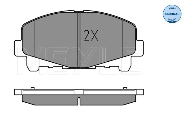 Brake Pad Set, disc brake MEYLE-ORIGINAL: True to OE. 025 247 6616
