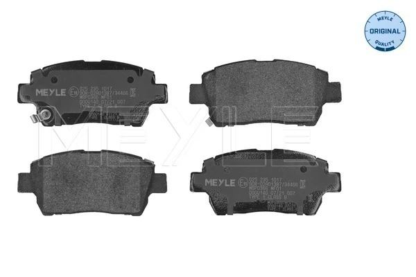 Brake Pad Set, disc brake MEYLE-ORIGINAL: True to OE. 025 235 1017