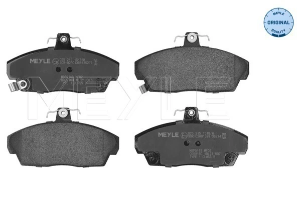 Brake Pad Set, disc brake MEYLE-ORIGINAL: True to OE. 025 215 1518/W