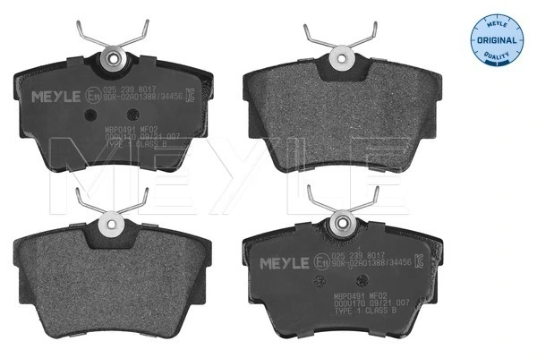 Brake Pad Set, disc brake MEYLE-ORIGINAL: True to OE. 025 239 8017
