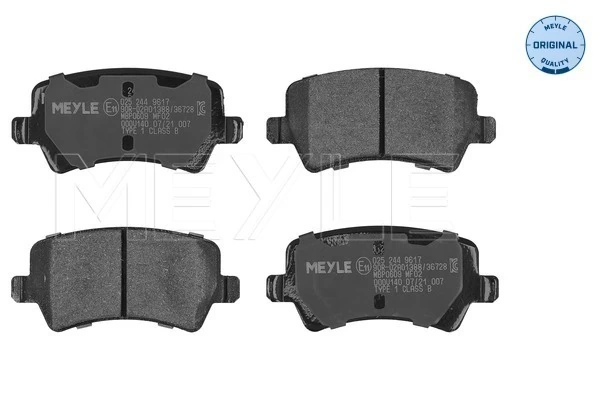 Brake Pad Set, disc brake MEYLE-ORIGINAL: True to OE. 025 244 9617