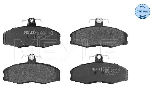 Brake Pad Set, disc brake MEYLE-ORIGINAL: True to OE. 025 208 6117