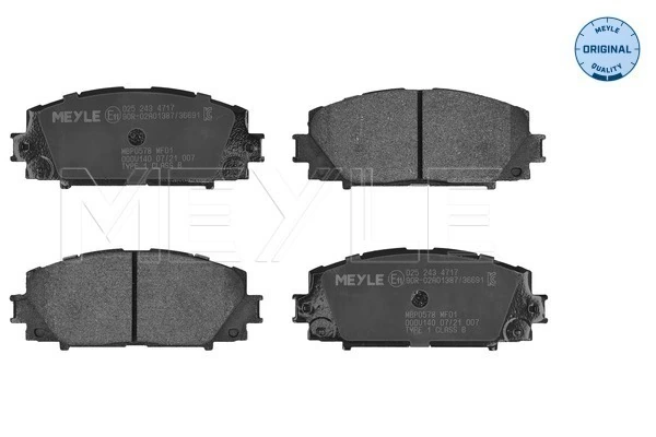 Brake Pad Set, disc brake MEYLE-ORIGINAL: True to OE. 025 243 4717