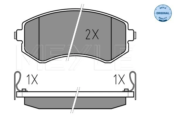 Brake Pad Set, disc brake MEYLE-ORIGINAL: True to OE. 025 235 0216/W