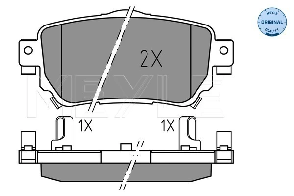 Brake Pad Set, disc brake MEYLE-ORIGINAL: True to OE. 025 259 6515