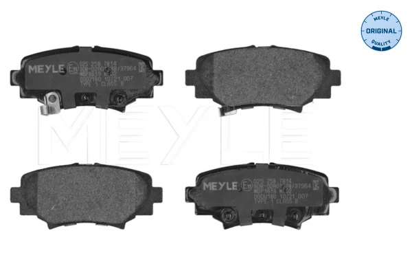 Brake Pad Set, disc brake MEYLE-ORIGINAL: True to OE. 025 258 7814