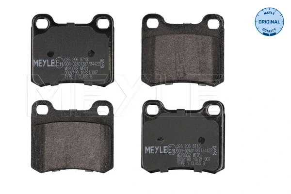 Brake Pad Set, disc brake MEYLE-ORIGINAL: True to OE. 025 206 8713