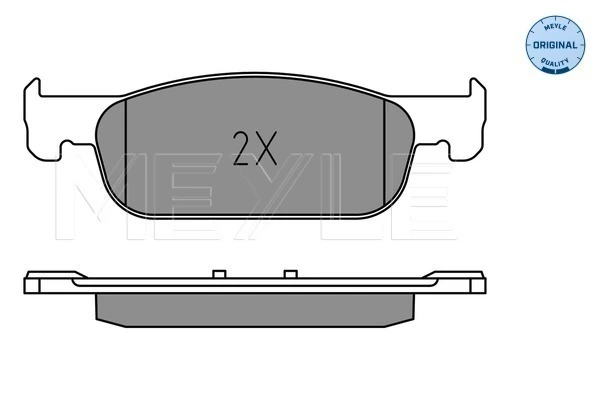 Brake Pad Set, disc brake MEYLE-ORIGINAL: True to OE. 025 225 2517