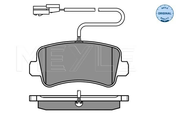 Brake Pad Set, disc brake MEYLE-ORIGINAL: True to OE. 025 251 1218/W