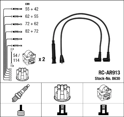 NGK 8630 Ignition Cable Kit