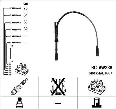 NGK 0967 Ignition Cable Kit