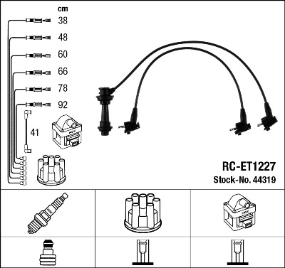 NGK 44319 Ignition Cable Kit