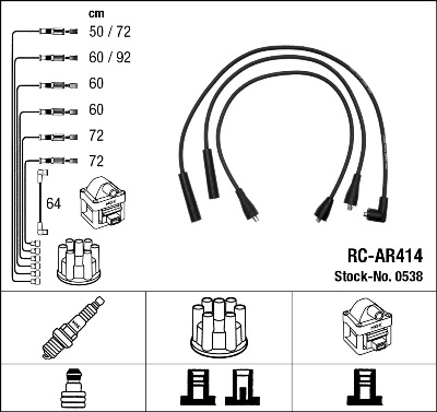NGK 0538 Ignition Cable Kit