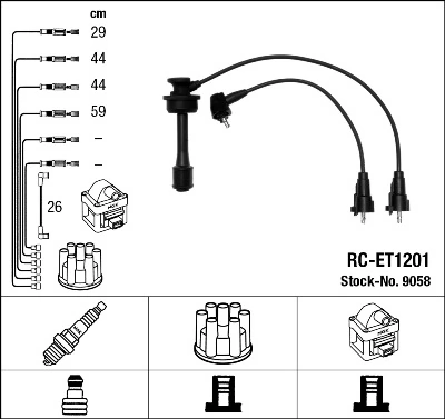 NGK 9058 Ignition Cable Kit