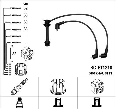 NGK 9111 Ignition Cable Kit