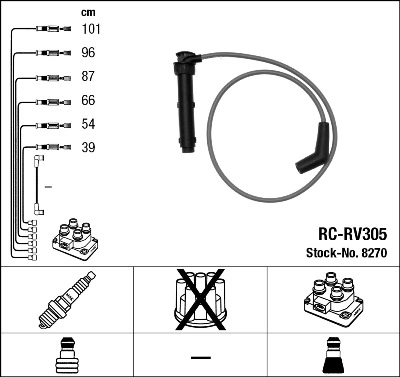NGK 8270 Ignition Cable Kit