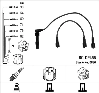 NGK 0836 Ignition Cable Kit