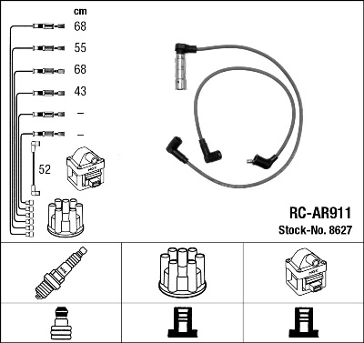 NGK 8627 Ignition Cable Kit