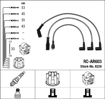 NGK 8224 Ignition Cable Kit
