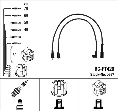 NGK 0667 Ignition Cable Kit