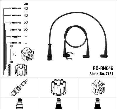 NGK 7151 Ignition Cable Kit