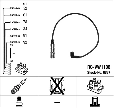 Set kabel pengapian 6867