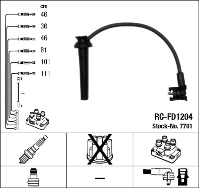 Set kabel pengapian 7701