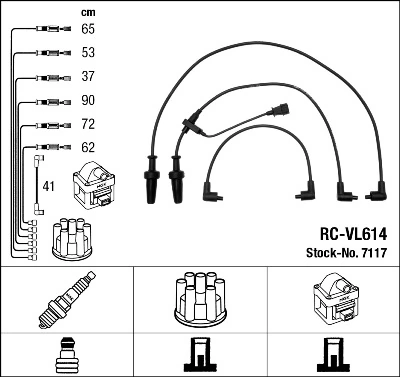 NGK 7117 Ignition Cable Kit