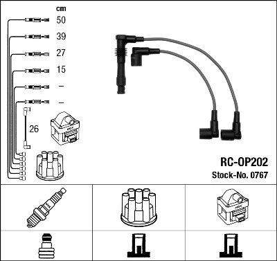 NGK 0767 Ignition Cable Kit
