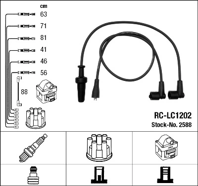 NGK 2588 Ignition Cable Kit