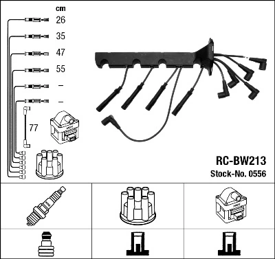NGK 0556 Ignition Cable Kit