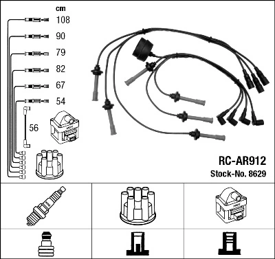 NGK 8629 Ignition Cable Kit