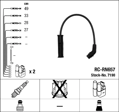 NGK 7198 Ignition Cable Kit