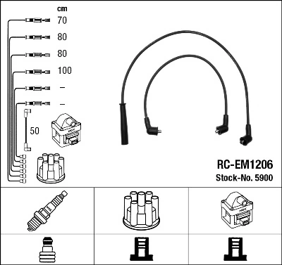 NGK 5900 Ignition Cable Kit
