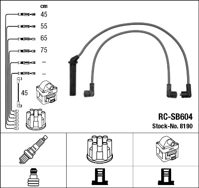 NGK 8190 Ignition Cable Kit