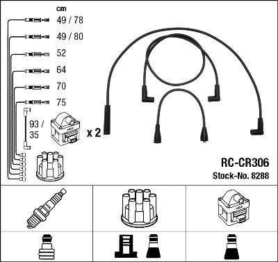 NGK 8288 Ignition Cable Kit