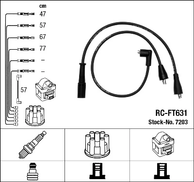 NGK 7203 Ignition Cable Kit