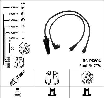 NGK 7374 Ignition Cable Kit