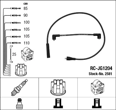 NGK 2581 Ignition Cable Kit
