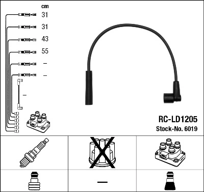 Ignition Cable Kit 6019