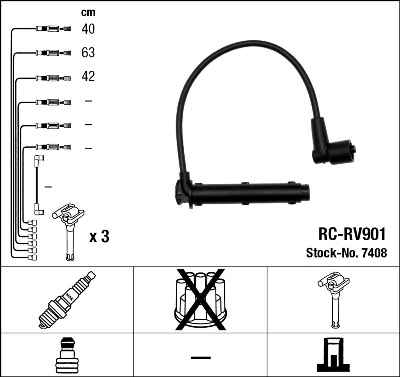 NGK 7408 Ignition Cable Kit