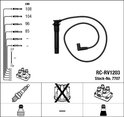 NGK 7707 Ignition Cable Kit