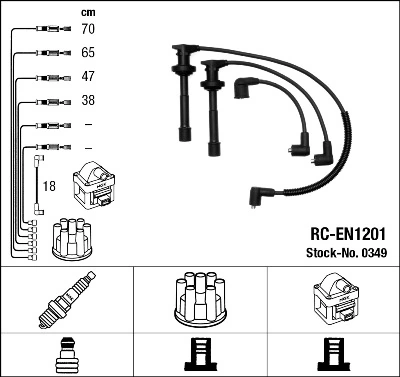 NGK 0349 Ignition Cable Kit