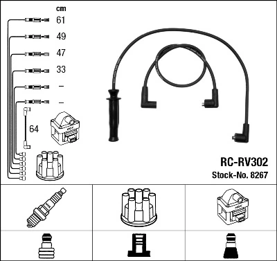 NGK 8267 Ignition Cable Kit