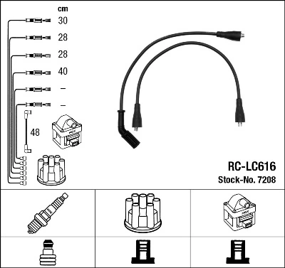 NGK 7208 Ignition Cable Kit