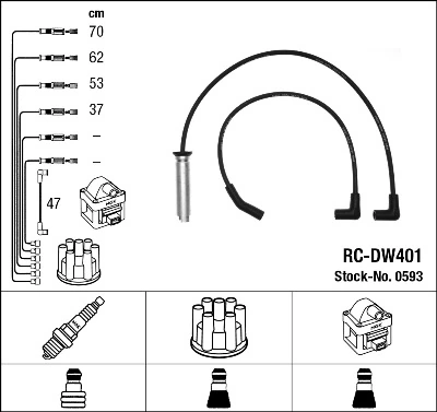 NGK 0593 Ignition Cable Kit