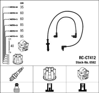 NGK 0592 Ignition Cable Kit